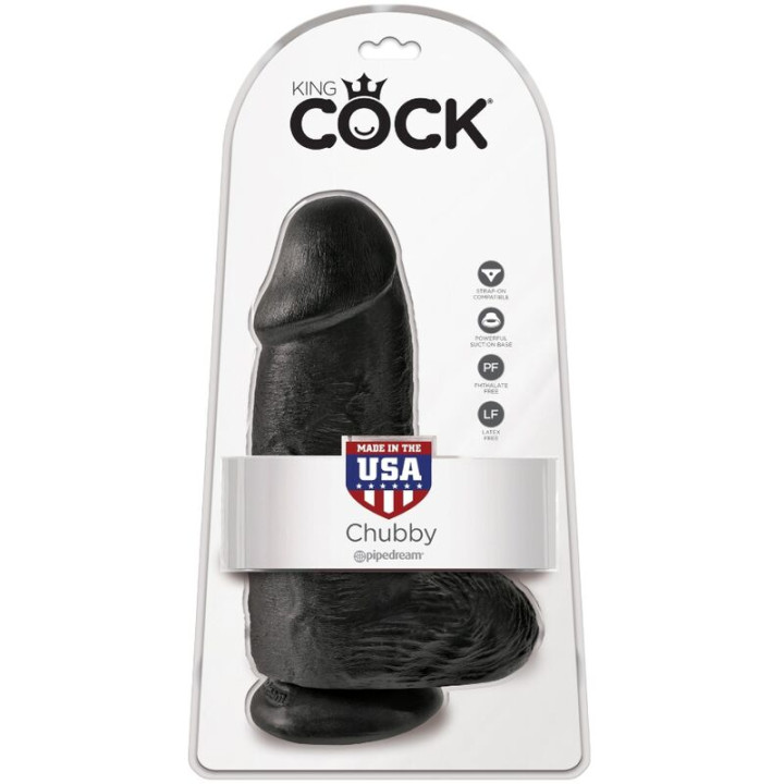 King Cock - Pênis Gordinho Realista 23 cm Preto