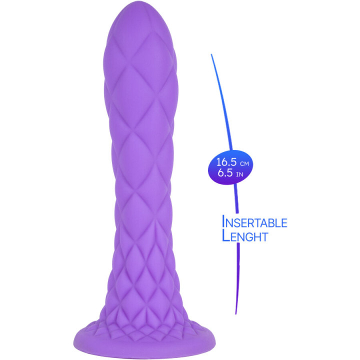 Silexd - Dreamy Dildo Fantasy Płynny Silikon Termoreaktywny Fioletowy 18,5 cm