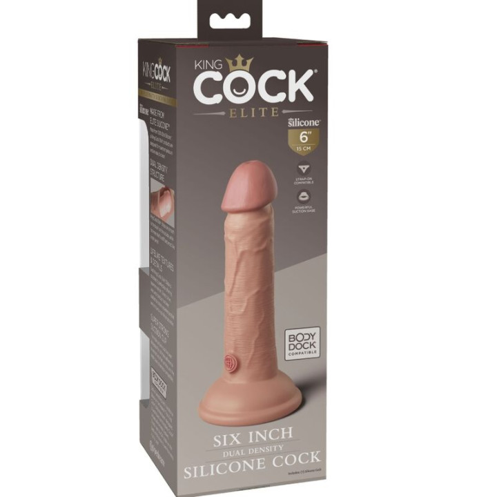 King Cock - Elite Dildo de Silicone Realista 15.2 cm