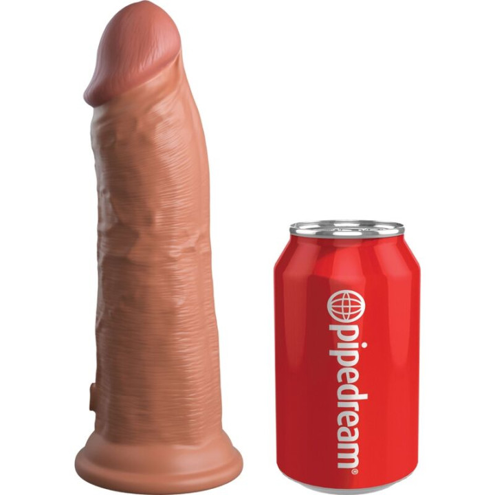 King Cock - Elite Realistyczne Dildo Wibracyjno-Silikonowe 20,3 cm Karmel