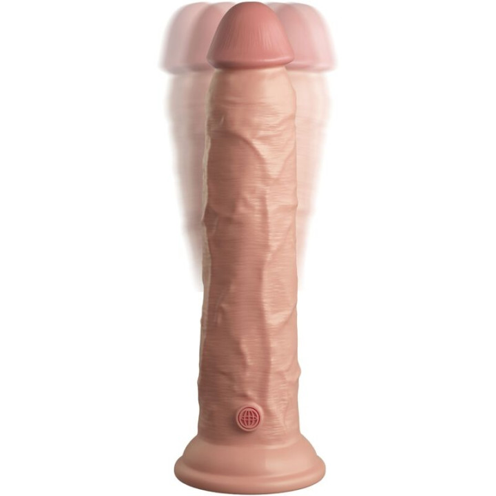 King Cock - Elite Realistic Dildo Vibrator & Silicone Remote Control 23 cm