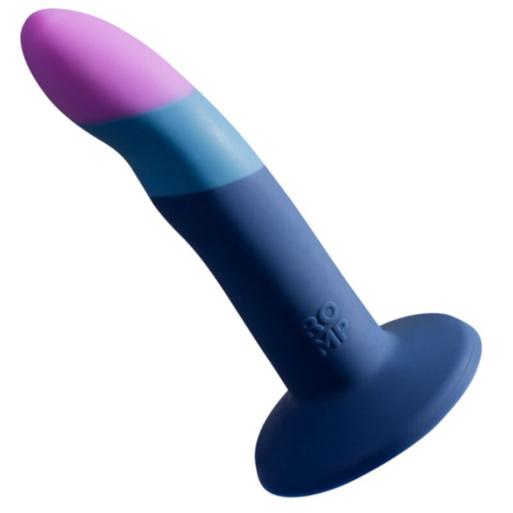 Romp - Piccolo Harness + Silicone Dildo With Tricolor Suction Cup 14 cm
