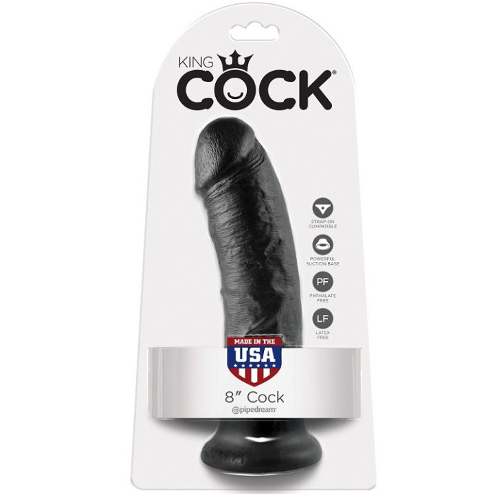 King Cock - 8 Dildo Nero 20.3 cm