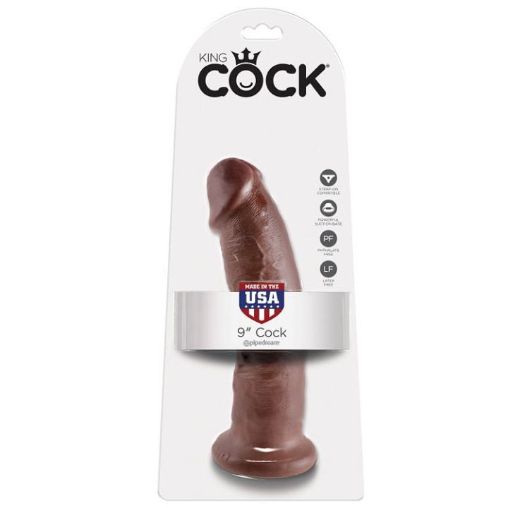 King Cock - 9 Pene Marrón 22.9 cm