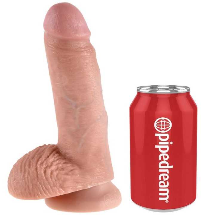 King Cock - 7 Carne de Dildo Com Bolas 17.8 cm