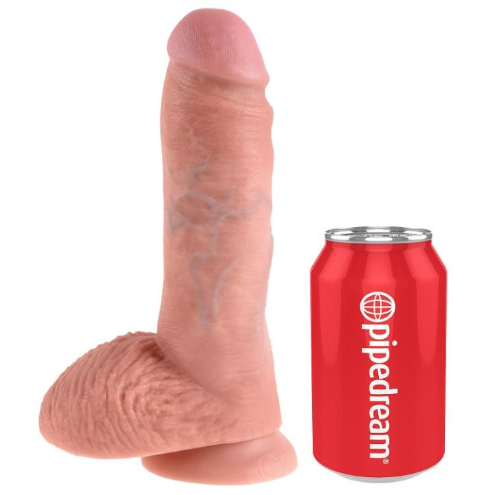 King Cock - 8 Dildo Fleisch Mit Eier 20.3 cm