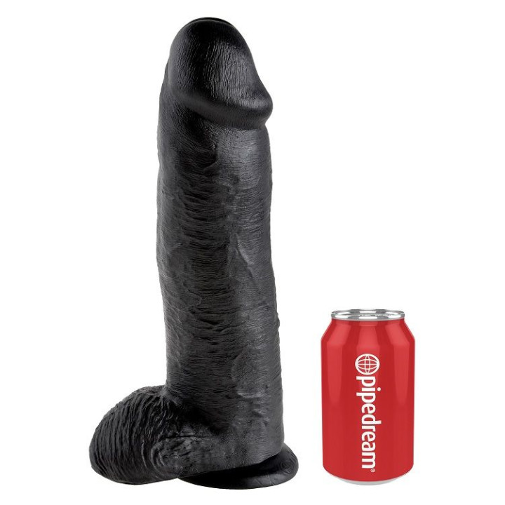 King Cock - Gode Noir Avec Boules 30.48 cm