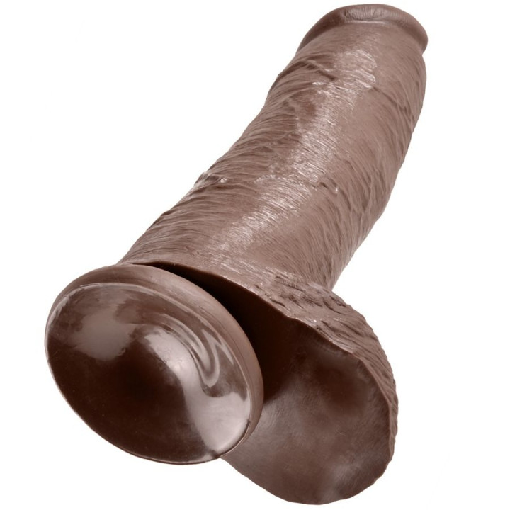 King Cock - Dildo Brazowych z Kulkami 30,48 cm