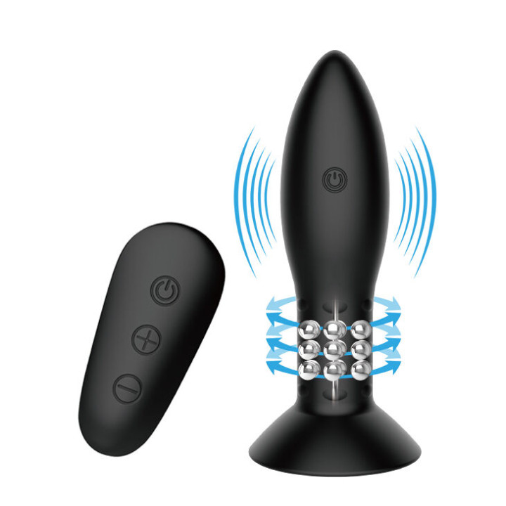 Mr Play - Spina Con Telecomando Sfere Rotanti Nere