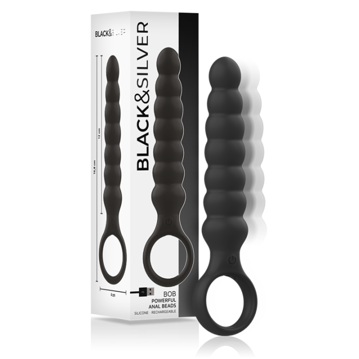 Black&Silver - Bob Mocny Silikonowy Rozwieracz Odbytu