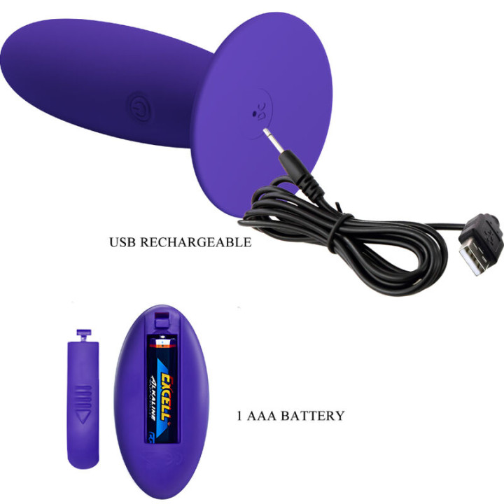 Pretty Love - Juventude Plug Vibrador Anal Controle Remoto Violeta