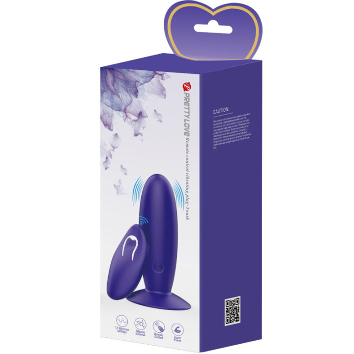 Pretty Love - Youth Plug Vibratore Anale Telecomando Violetto