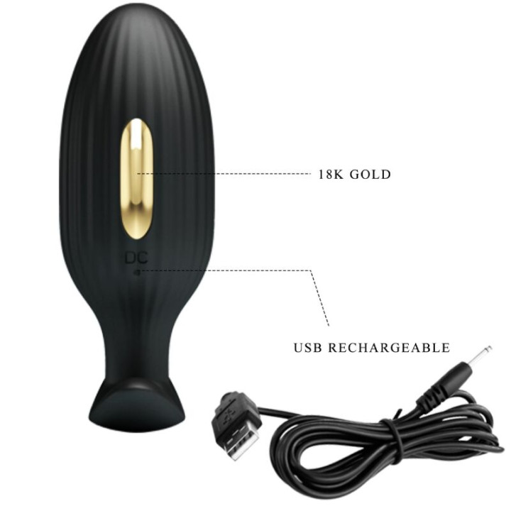 Pretty Love - Plug Anale Controllato da App Jefferson Nero