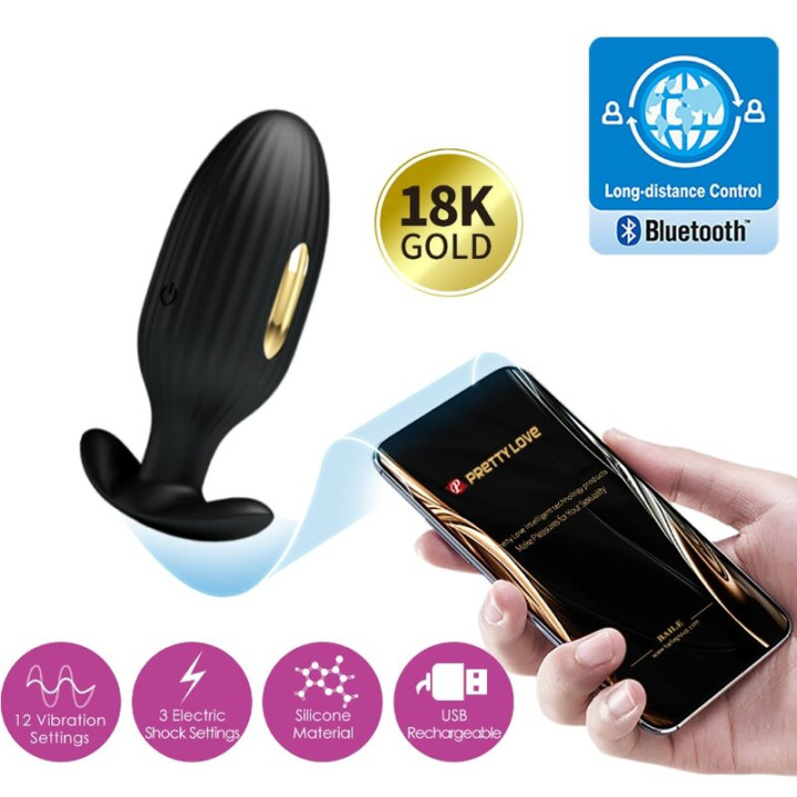 Pretty Love - Plug Anale Controllato da App Jefferson Nero
