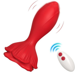 Armony - Vibratore Rosa e Telecomando Piccolo Plug Anale Rosso