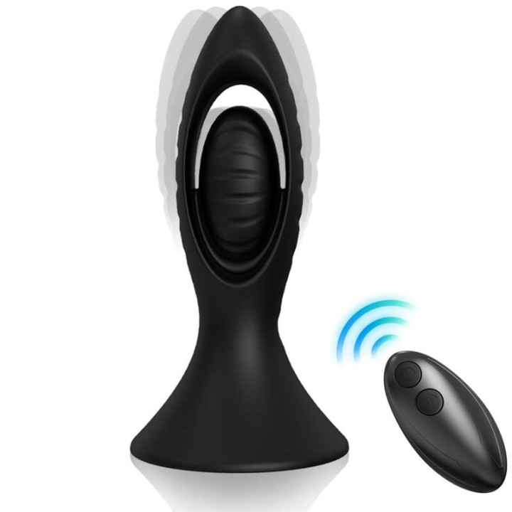 Armony - Vibratore e Plug Anale in Silicone Nero