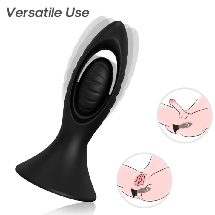 Armony - Vibratore e Plug Anale in Silicone Nero