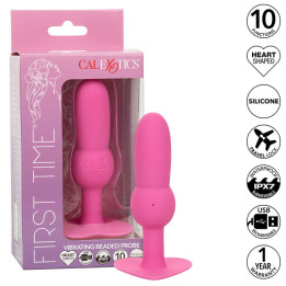 Calexotics - First Time Sonde Anal Plug Perlée 10 Vibrations Rose