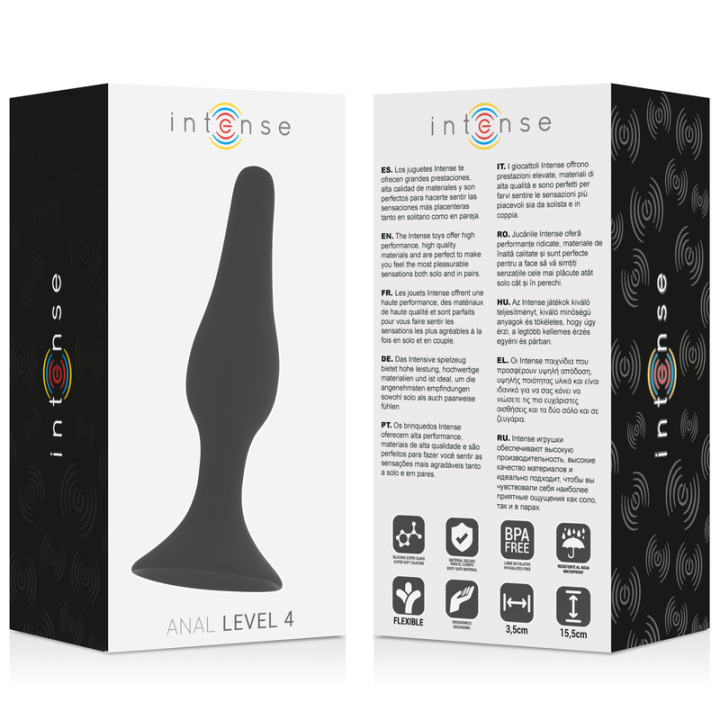 Intense - Anal Stufe 4 15,5 cm Schwarz