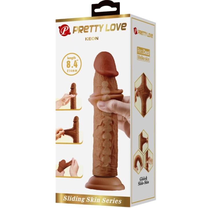 Pretty Love - Keon Dildo Realista 21 cm Marrom