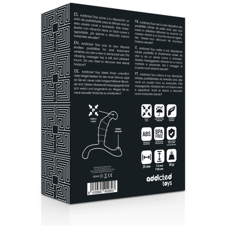 Addicted Toys - Prostate Anal Pleasure Negro