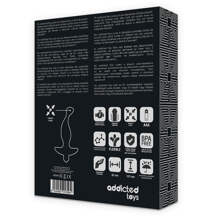 Addicted Toys - Masazer Analny Czarny Wibrujacy Model 1