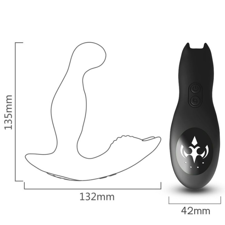 Armony - Bat King Vibrateur Anal Prostate Rotateur Télécommande Noir