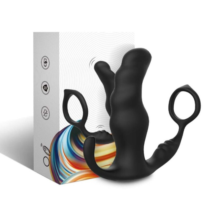 Armony - Vibratore Anale Prostata Knight e Telecomando Anello Nero