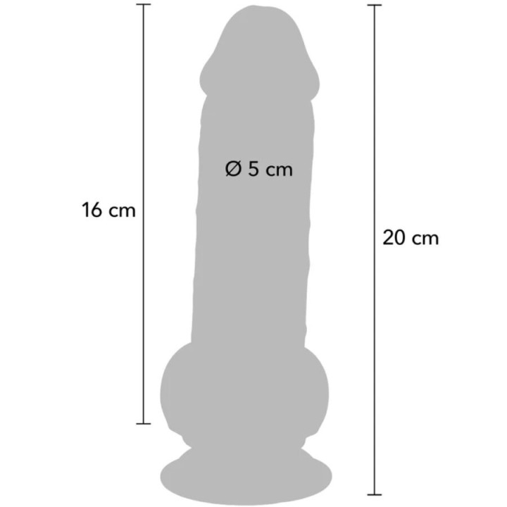 Get Real - Deluxe Realistyczny Penis z Jądrami Extra Grubym 20 cm