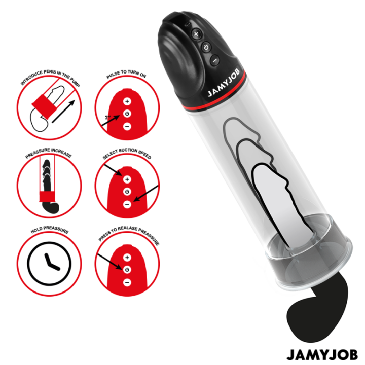 Jamyjob - Pompe Automatique Xpand 3 Niveaux d'Aspiration Gris