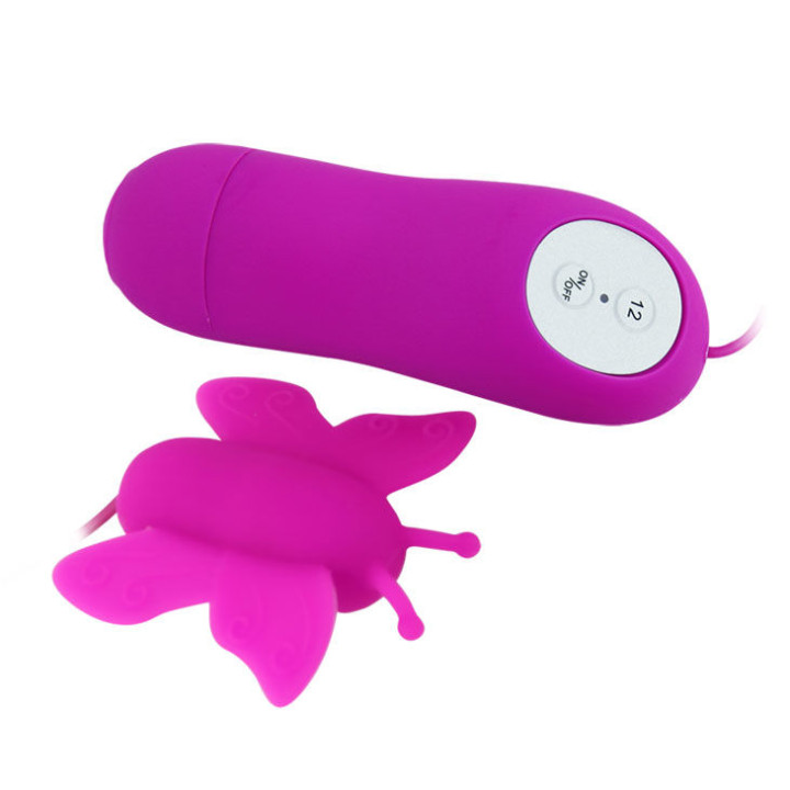 Baile - Love Eggs Stimulateur de Clitoris Papillon 12 Vitesses Télécommande Lilas