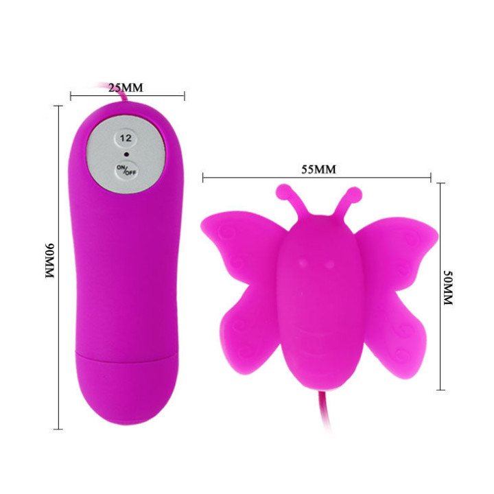 Baile - Love Eggs Stimulateur de Clitoris Papillon 12 Vitesses Télécommande Lilas