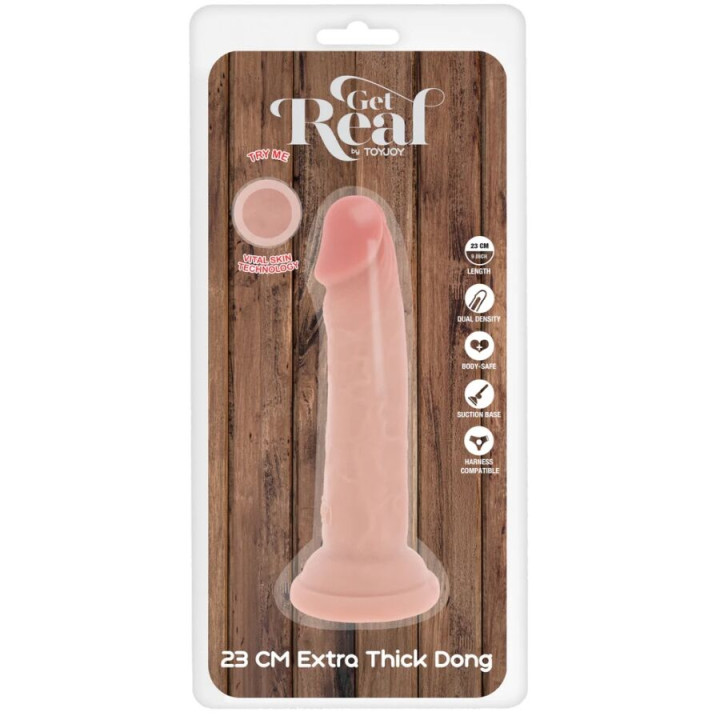 Get Real - Deluxe Thick Double-Density Tpe Dong 23 cm