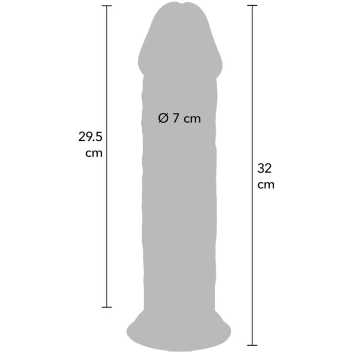 Get Real - Dildo Deluxe Dong Grueso de Doble Densidad Tpe 32 cm