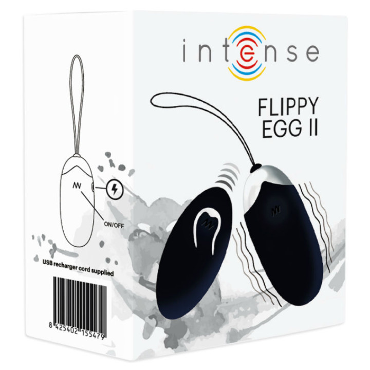 Intense - Flippy ii Vibrierendes ei Mit Fernbedienung Schwarz