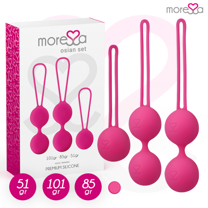 Moressa - Conjunto Osian Premium Silicone Rosa (Osian One - 51 g | Osian Two - 101 g | Osian Three 85 g)