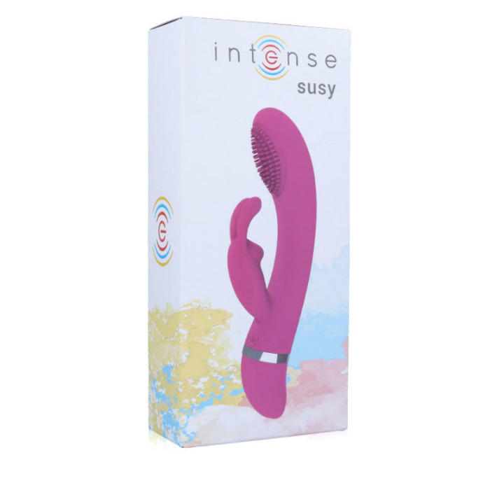 Intense - Susy Oscillating Vibrator Silicone Rabbit Pink