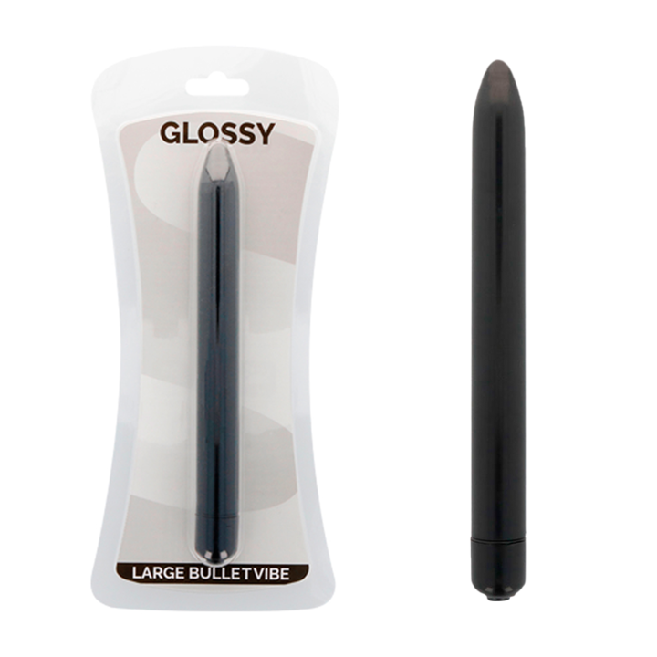 Glossy - Schlanker Vibrator Schwarz