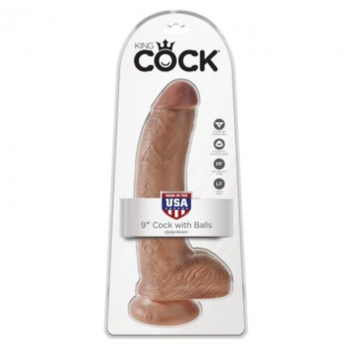 King Cock - Dildo Realístico Con Testículos 22,8 cm