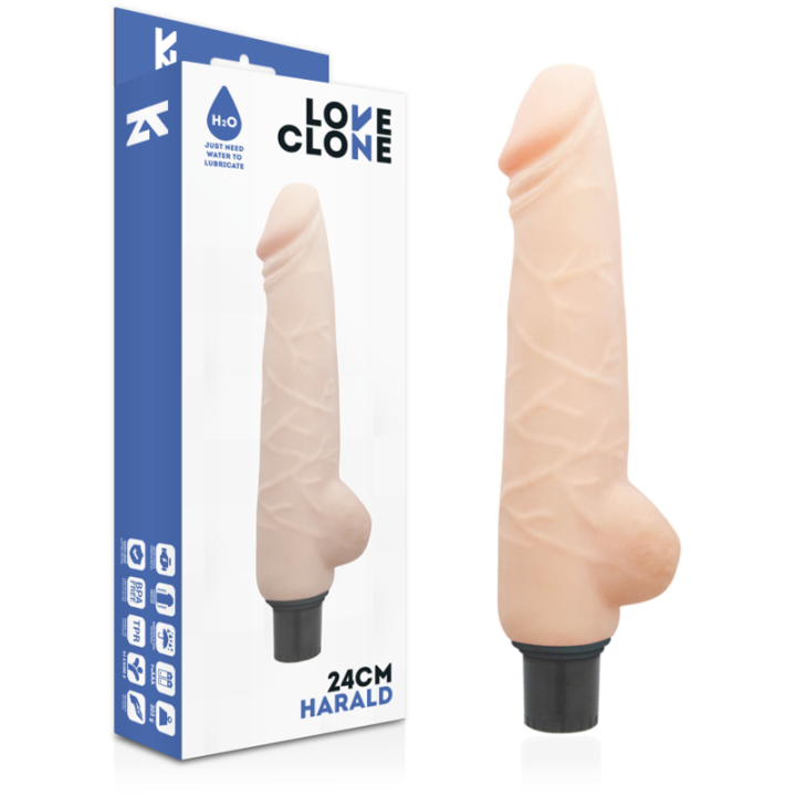 Loveclone - Wibrator Samosmarowacy Harald 24 cm -o- 4 cm