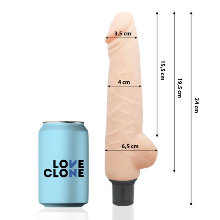 Loveclone - Wibrator Samosmarowacy Harald 24 cm -o- 4 cm