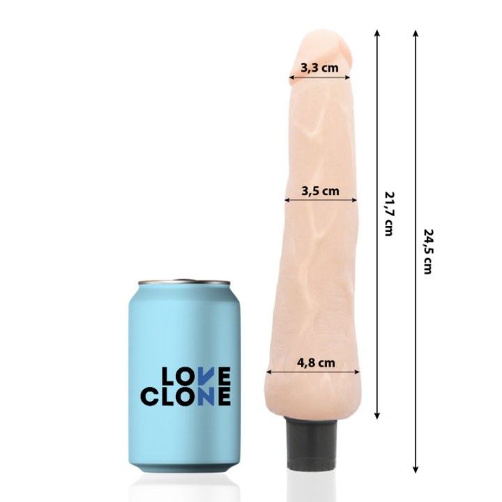 Loveclone - Vibrador Auto Lubrificante Ragnar 24.5 cm -o- 3.5 cm
