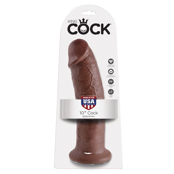 King Cock - 10 Dildo Marrom 25.4 cm