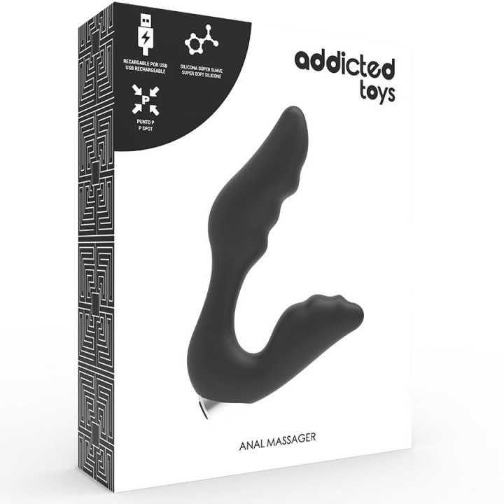 Addicted Toys - Masazer Prostaty Ladowany Model 6 - Czarny