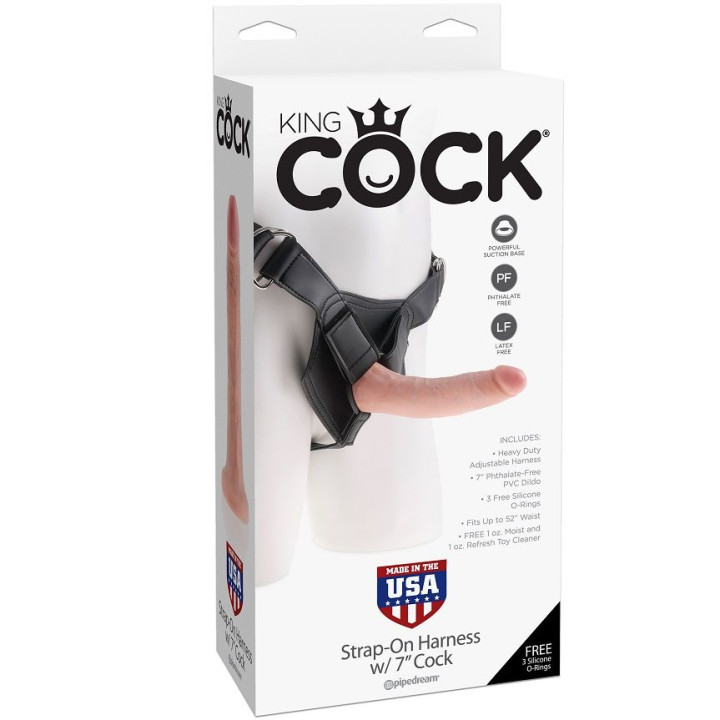 King Cock - Harness Mit Realistischem Penis 17,8 cm