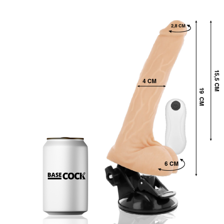 Basecock - Vibratore Telecomando Realistico Naturale 19 cm -o- 4 cm