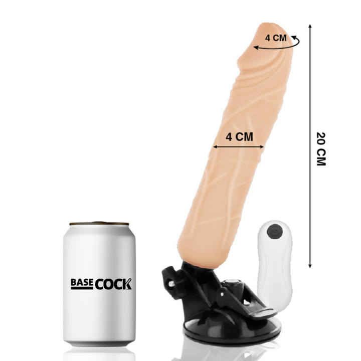 Basecock - Realistic Vibrator Remote Control Flesh 20 cm -o- 4 cm