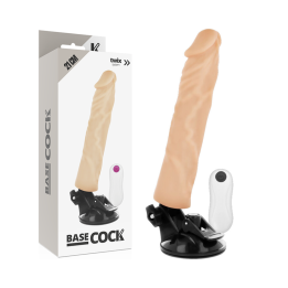 Basecock - Realistischer Vibrator Mit Fernbedienung Naturweiss 21 cm -o- 4 cm