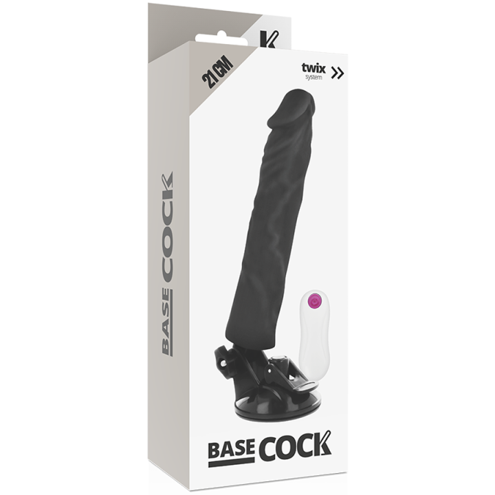 Basecock - Vibratore Realistico Telecomando Nero 21 cm -o- 4 cm