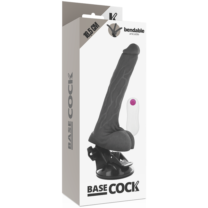 Basecock - Artikulierbarer Vibrator Mit Fernbedienung Schwarz 18.5 cm -o- 4 cm